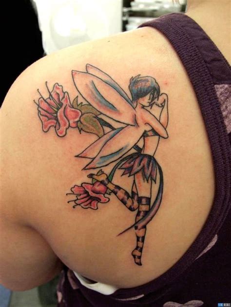 fairy and flower tattoos|beautiful fairy tattoos for women.